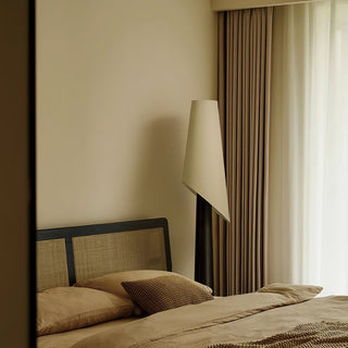 Curven Lampadaire en Bois Et Marbre