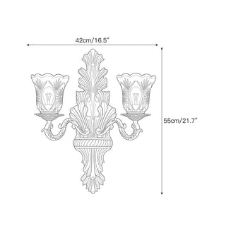 Norisira Applique murale feuilles en cristal