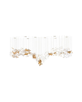 Elmiros Lustre Élégant en Verre Pétale