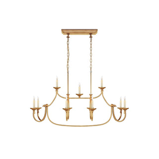 Ercare Lustre Linéaire Laiton Tissu Vintage Industriel