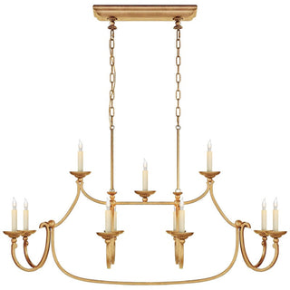 Ercare Lustre Linéaire Laiton Tissu Vintage Industriel