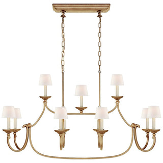 Ercare Lustre Linéaire Laiton Tissu Vintage Industriel