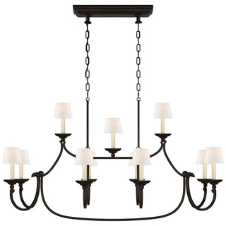 Ercare Lustre Linéaire Laiton Tissu Vintage Industriel