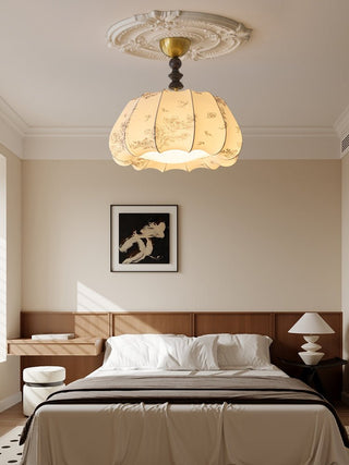Fleurina Lampe Plafonnier en Tissu Art Nordique Premium
