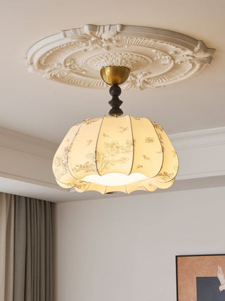 Fleurina Lampe Plafonnier en Tissu Art Nordique Premium