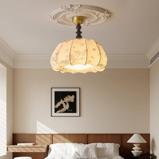 Fleurina Lampe Plafonnier en Tissu Art Nordique Premium