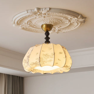 Fleurina Lampe Plafonnier en Tissu Art Nordique Premium