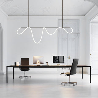 Lustra Lustre Flexible Silicone Courbe Moderne Élégant