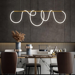 Lustra Lustre Flexible Silicone Courbe Moderne Élégant