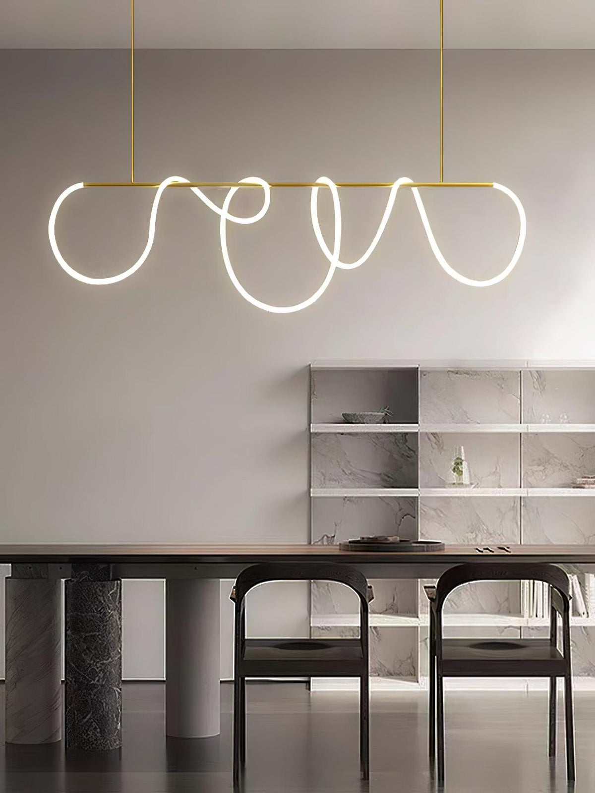 Olvoria Lustre Flexible Silicone Courbe Moderne Élégant