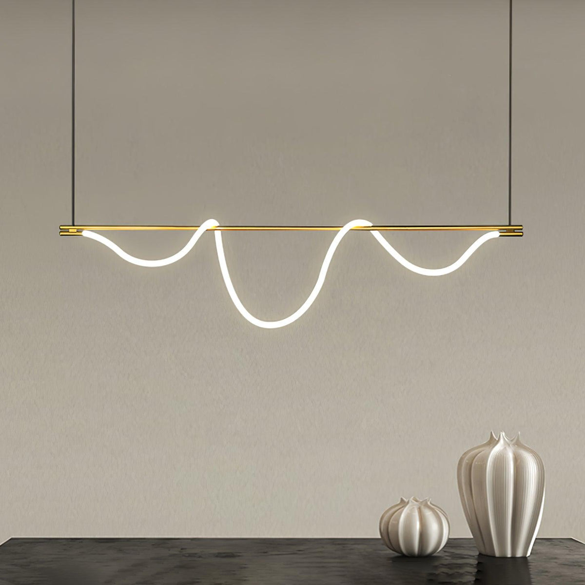Olvoria Lustre Flexible Silicone Courbe Moderne Élégant