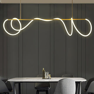 Lustra Lustre Flexible Silicone Courbe Moderne Élégant