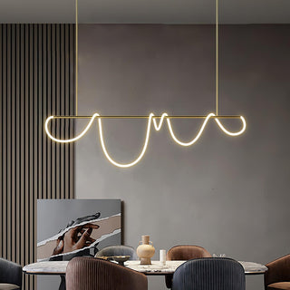 Lustra Lustre Flexible Silicone Courbe Moderne Élégant