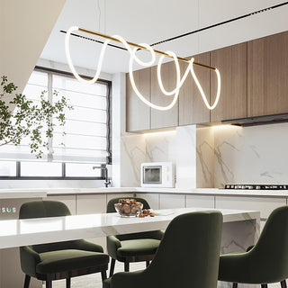 Lustra Lustre Flexible Silicone Courbe Moderne Élégant