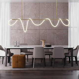 Lustra Lustre Flexible Silicone Courbe Moderne Élégant