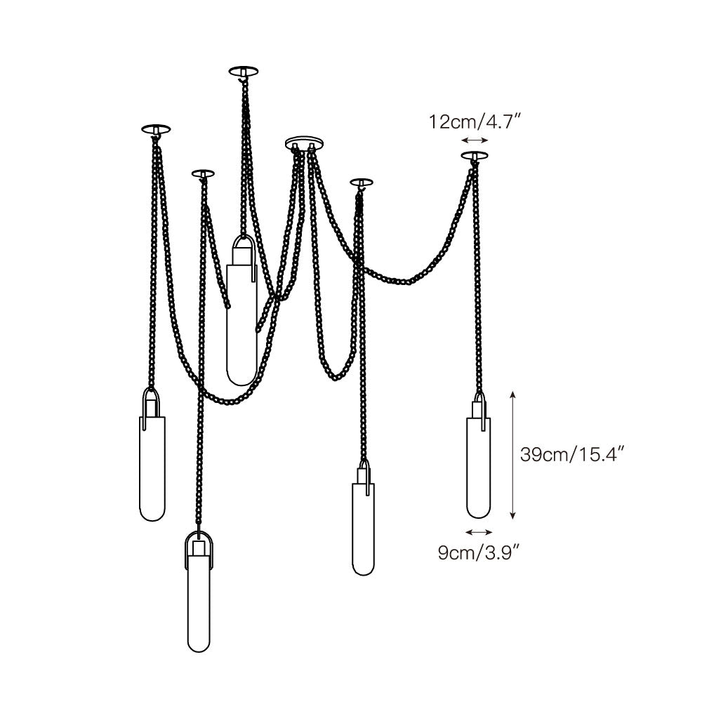 Uphaos Suspension Albâtre Métal Moderne Minimaliste