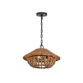 Elmarion Suspension Bois Métal Élégance Naturelle Style Ferme