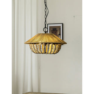 Elmarion Suspension Bois Métal Élégance Naturelle Style Ferme