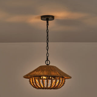 Elmarion Suspension Bois Métal Élégance Naturelle Style Ferme