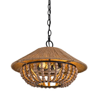 Elmarion Suspension Bois Métal Élégance Naturelle Style Ferme