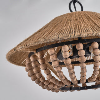 Elmarion Suspension Bois Métal Élégance Naturelle Style Ferme
