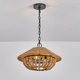 Elmarion Suspension Bois Métal Élégance Naturelle Style Ferme
