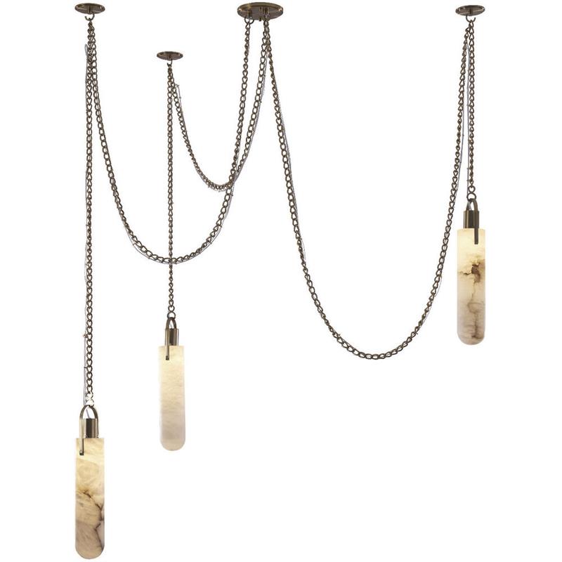 Uphaos Suspension Albâtre Métal Moderne Minimaliste