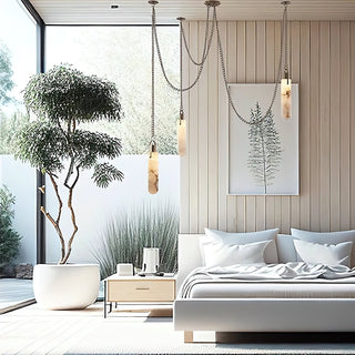 Uphaos Suspension Albâtre Métal Moderne Minimaliste