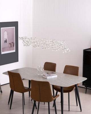 Lustra Lustre Cristal Papillon Bouquet Floral