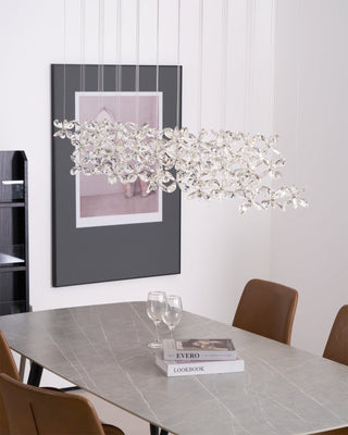 Lustra Lustre Cristal Papillon Bouquet Floral