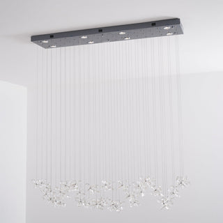 Lustra Lustre Cristal Papillon Bouquet Floral