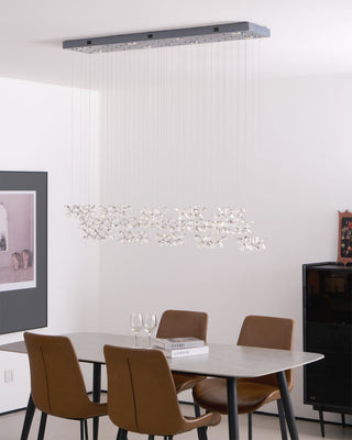 Lustra Lustre Cristal Papillon Bouquet Floral