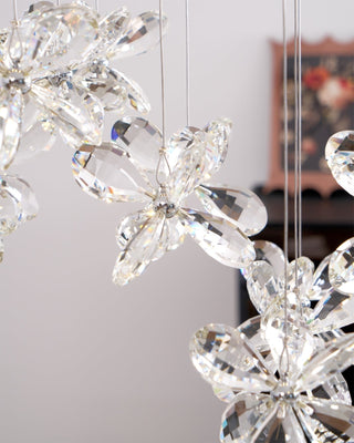 Lustra Lustre Cristal Papillon Bouquet Floral