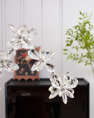 Lustra Lustre Cristal Papillon Bouquet Floral