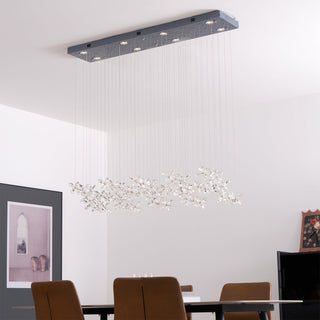 Lustra Lustre Cristal Papillon Bouquet Floral