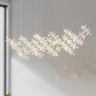 Lustra Lustre Cristal Papillon Bouquet Floral