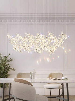 Lustra Lustre Cristal Papillon Bouquet Floral