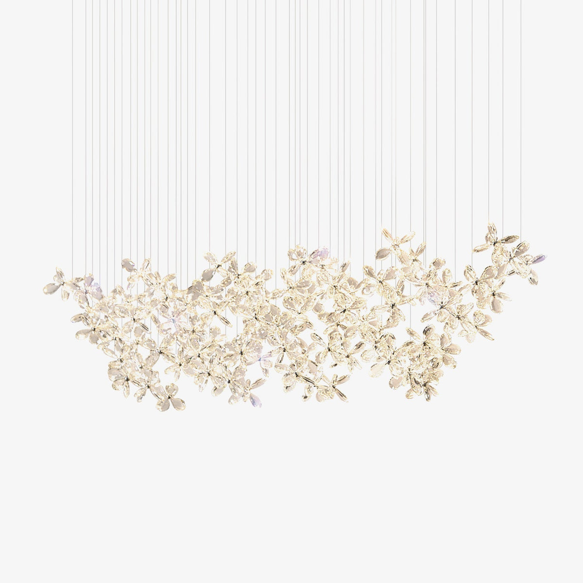 Veyrien Lustre Cristal Papillon Bouquet Floral