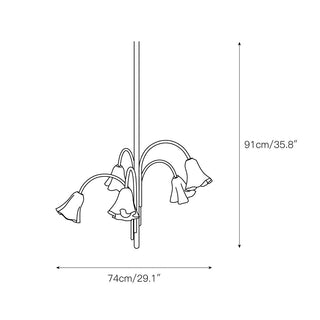 Aurmiros Lustre Laiton Verre Créativité Individuelle