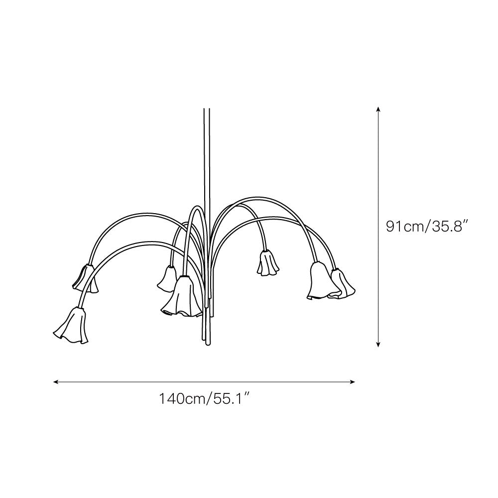 Aurmiros Lustre Laiton Verre Créativité Individuelle