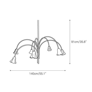 Aurmiros Lustre Laiton Verre Créativité Individuelle