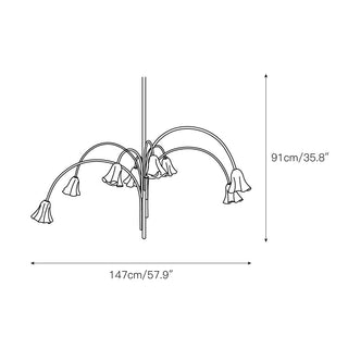 Aurmiros Lustre Laiton Verre Créativité Individuelle