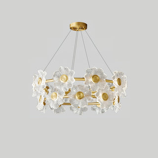 Cemirel Unique Fleur Laiton Verre Lustre