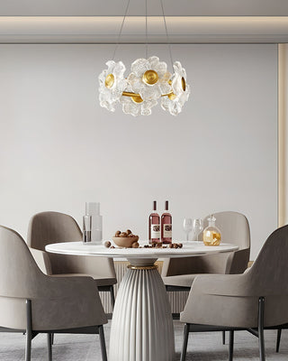 Cemirel Unique Fleur Laiton Verre Lustre