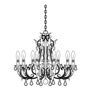 Lustra Suspension Lampe Porte-Bougie Perles de Cristal