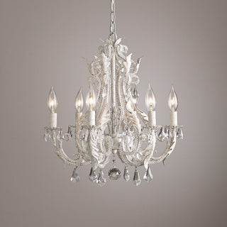 Lustra Suspension Lampe Porte-Bougie Perles de Cristal