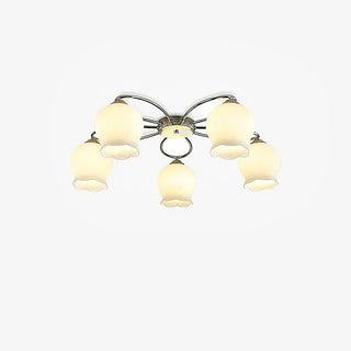 Oldore Lampe Plafonnier en Verre Floral Élégance Premium