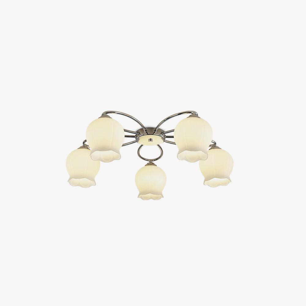 Arlise Lampe Plafonnier en Verre Floral Élégance Premium