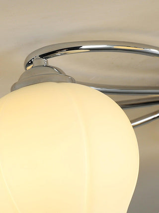 Oldore Lampe Plafonnier en Verre Floral Élégance Premium