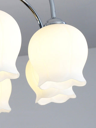 Oldore Lampe Plafonnier en Verre Floral Élégance Premium
